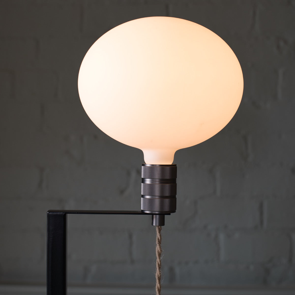 Oak Floor Lamp, Opal