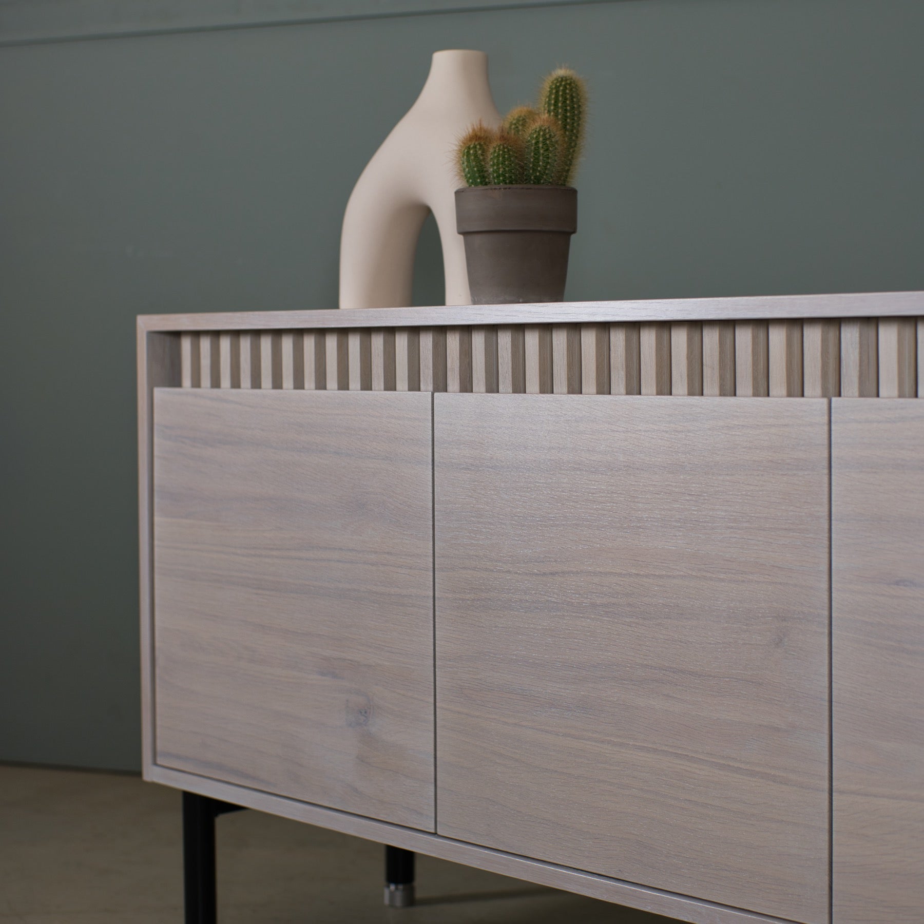 Fluted Oak Storage Unit, Leif