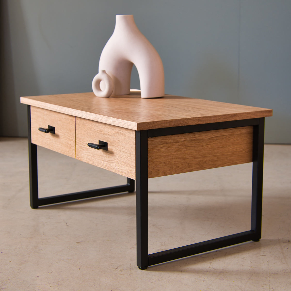 Oak Coffee Table with Drawers, Tove
