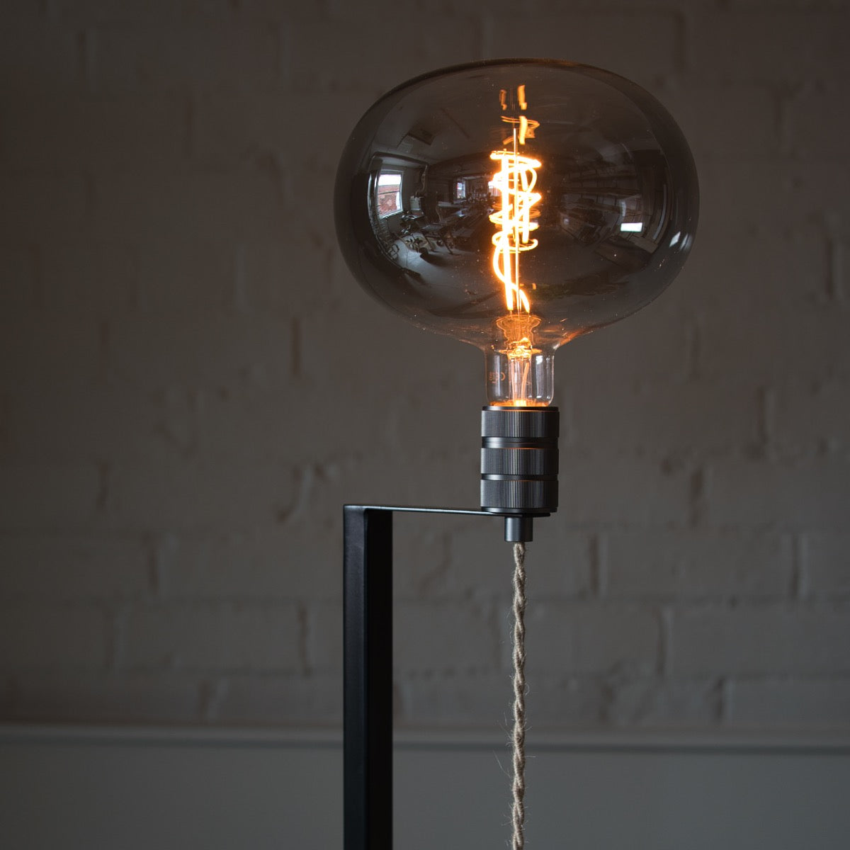 Oak Floor Lamp, Smoke