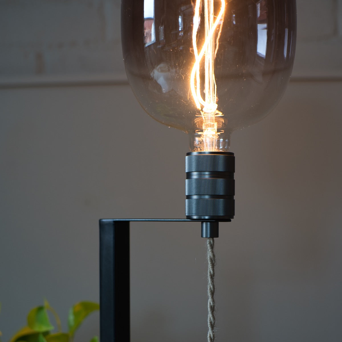 Oak Table Lamp, Smoke