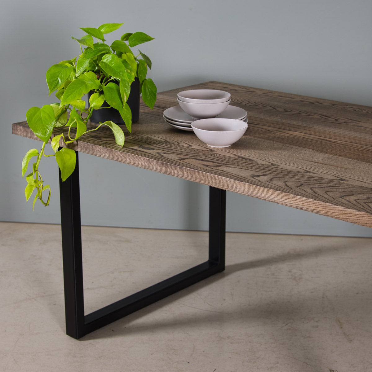 Dark Wood Dining Table, Reko