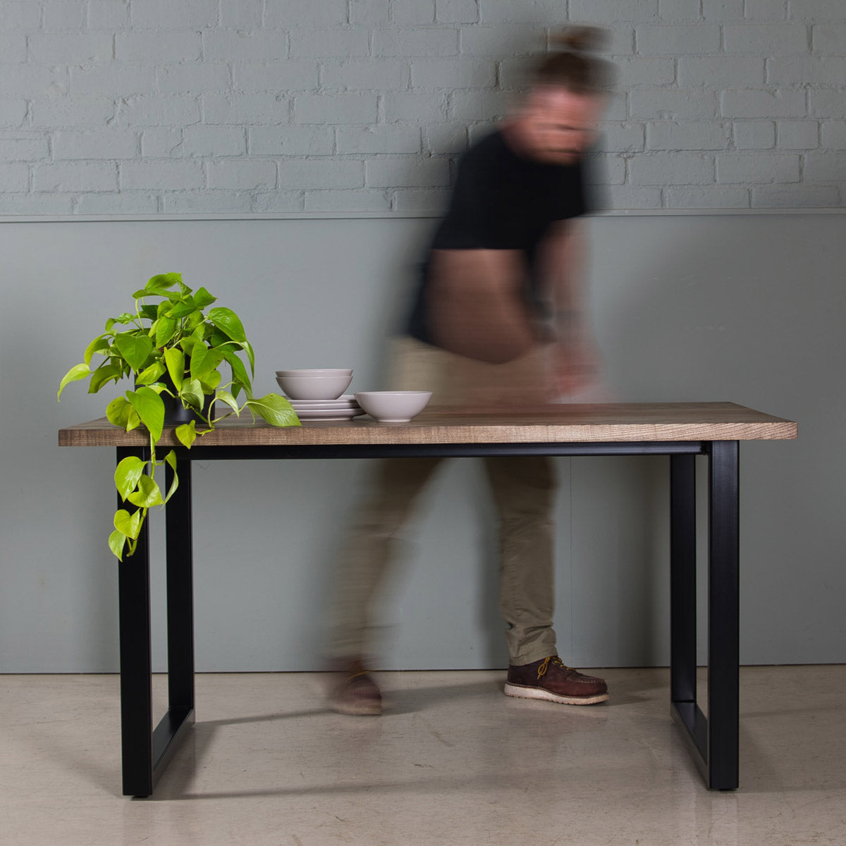 Dark Wood Dining Table, Reko