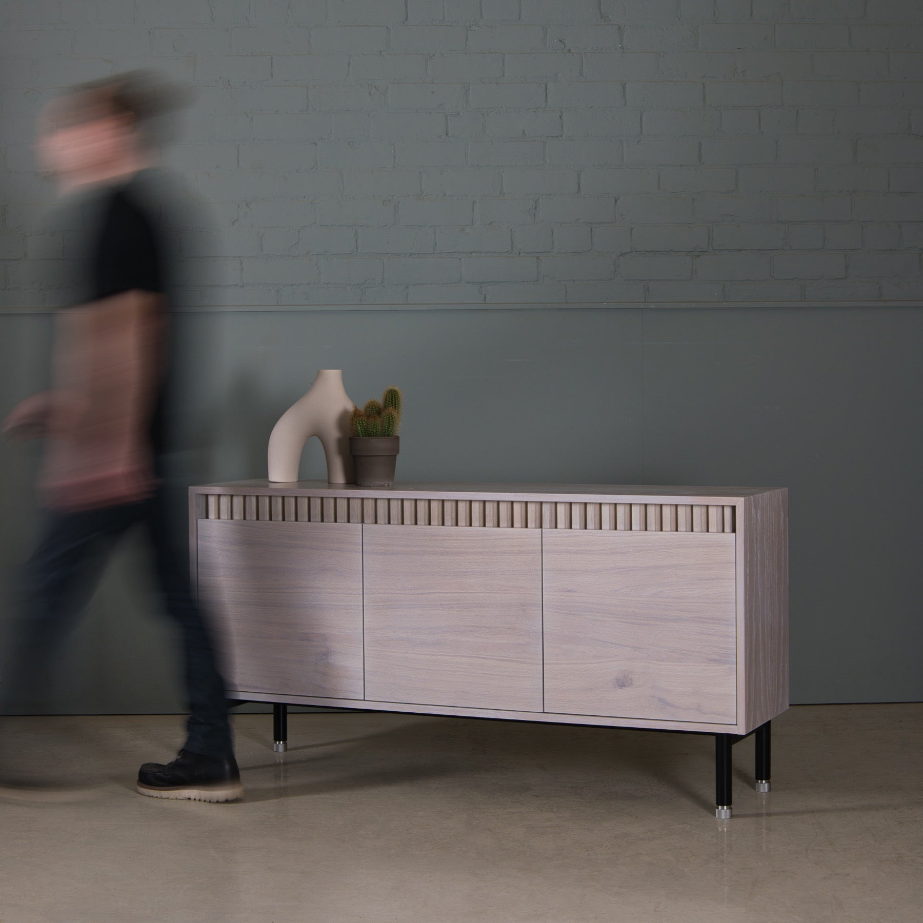 Fluted Oak Storage Unit, Leif