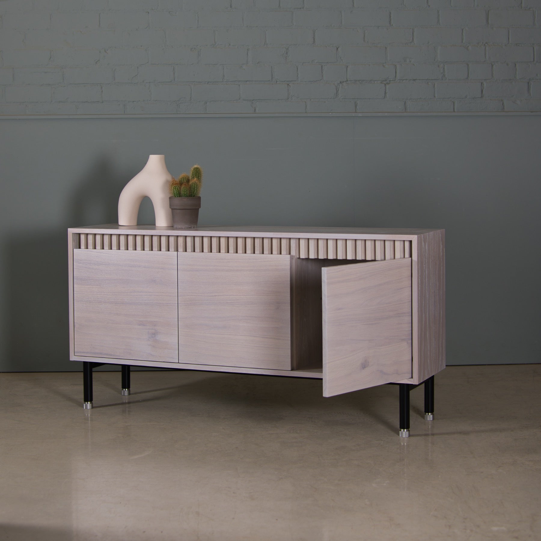 Fluted Oak Storage Unit, Leif