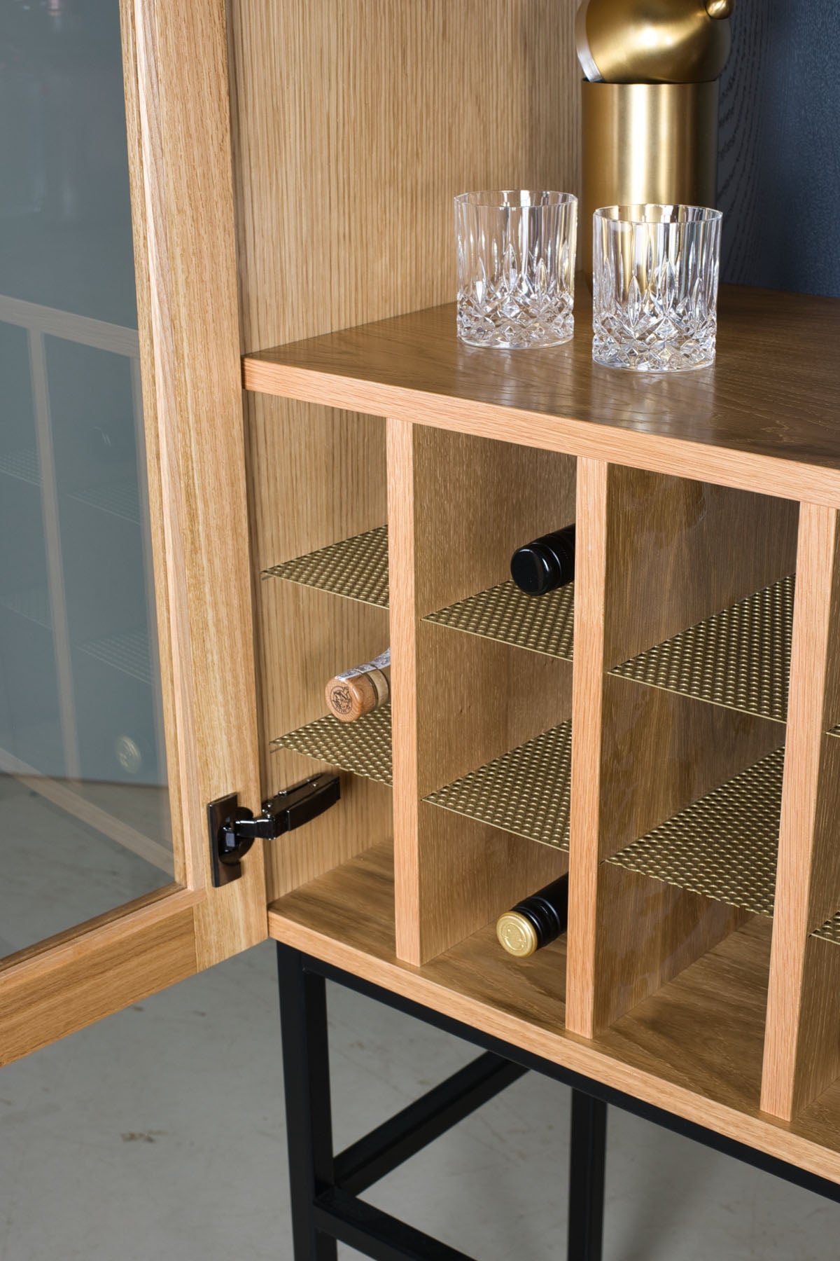 An image of the Oak Drinks Cabinet product available from Koda Studios
