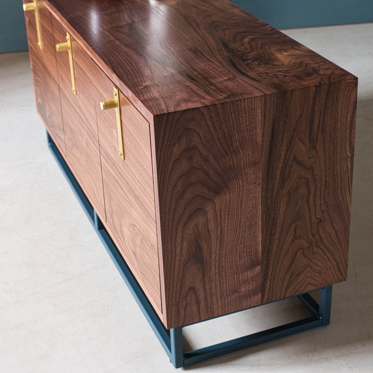 An image of the Walnut Media Cabinet, Aeris product available from Koda Studios