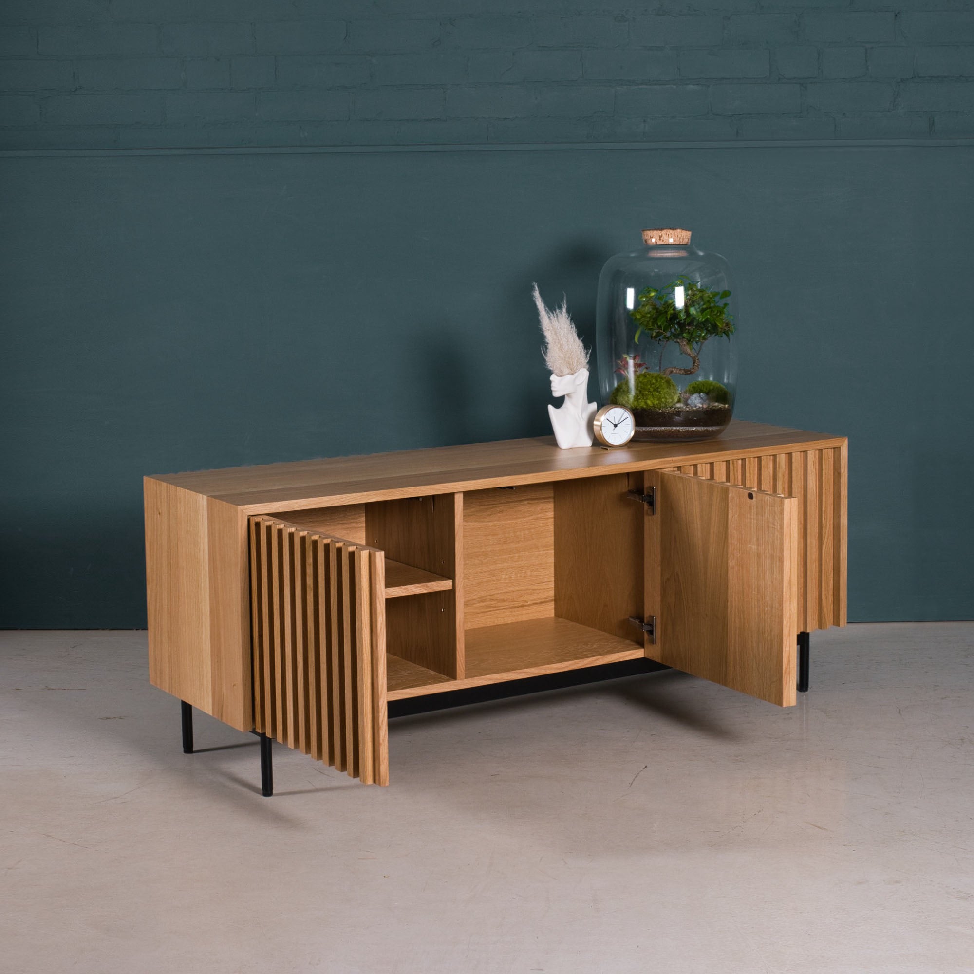 An image of the Fluted Oak Cabinet product available from Koda Studios