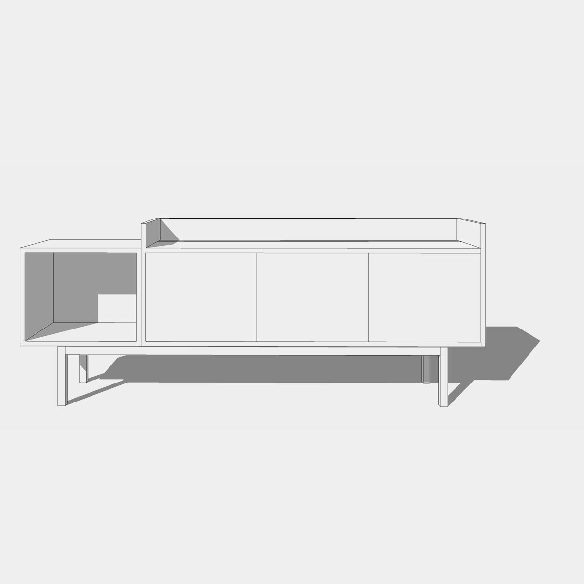 An image of the Walnut Media Unit, Inka product available from Koda Studios