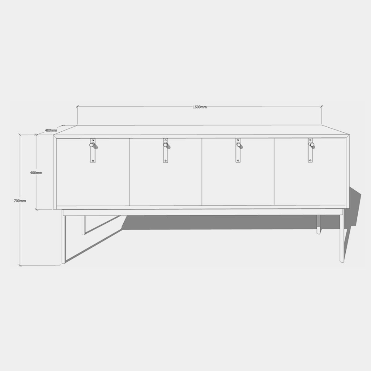 An image of the Walnut Media Unit, Nero product available from Koda Studios