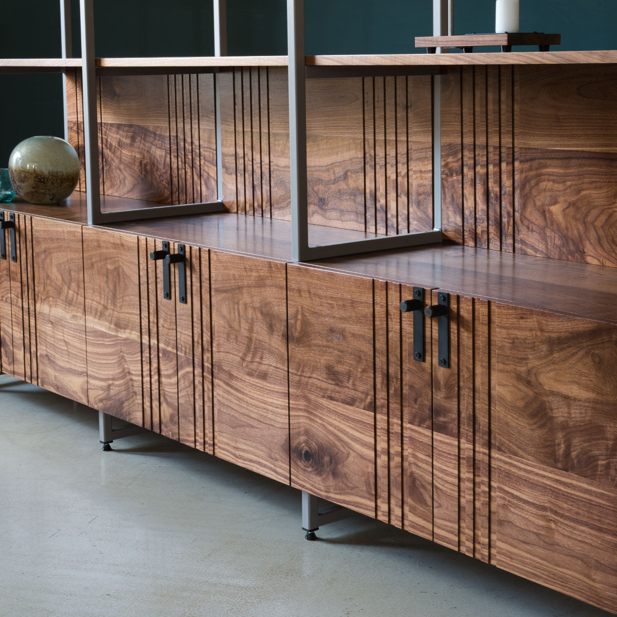 An image of the Walnut Shelving Unit, Novo product available from Koda Studios
