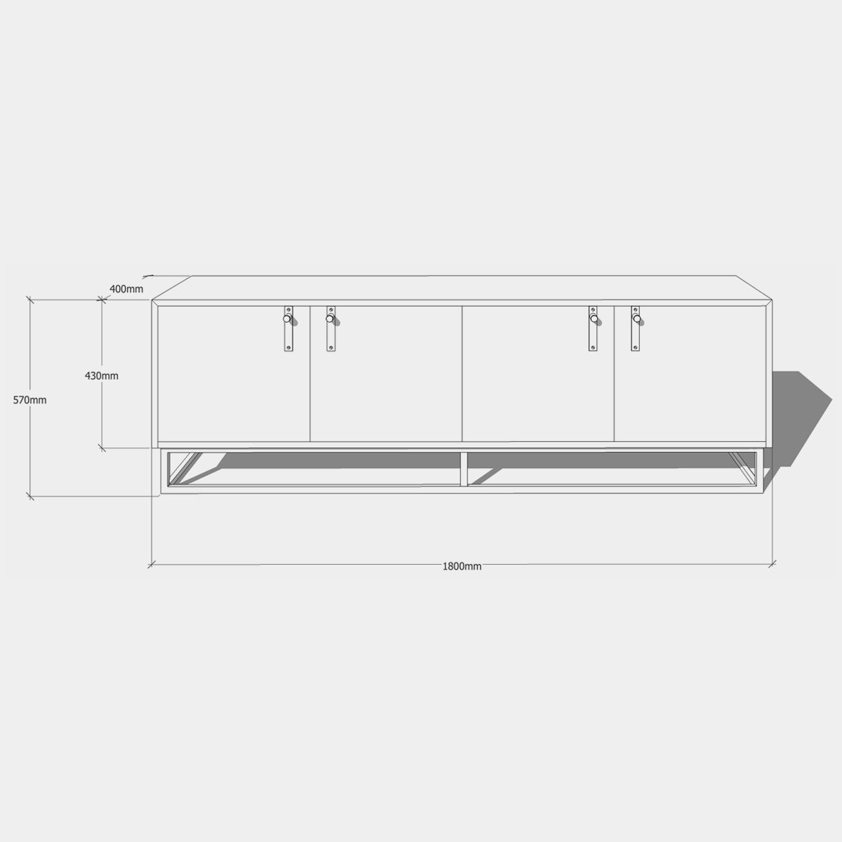 An image of the Walnut Media Unit, Valnot product available from Koda Studios