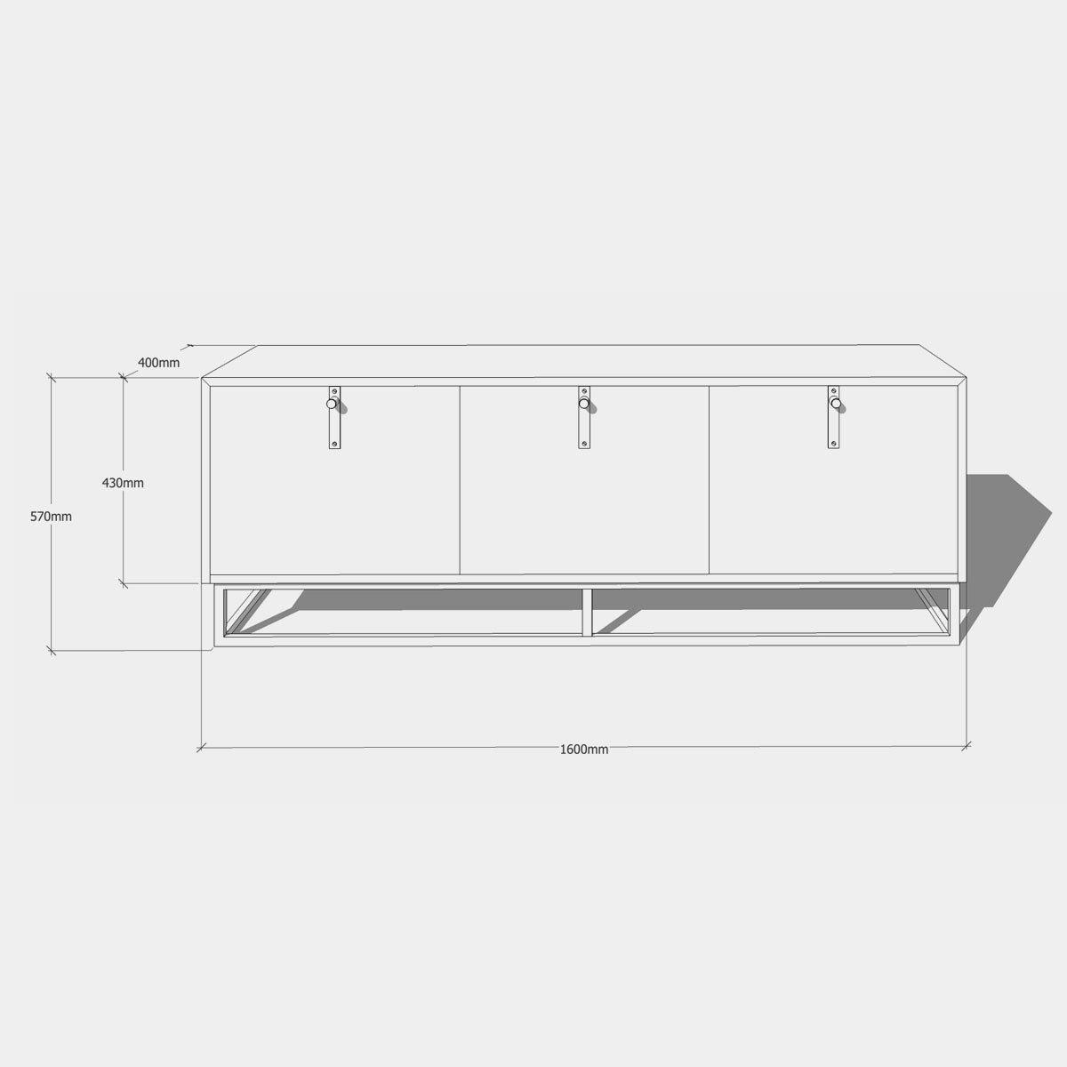 An image of the Ash Media Unit, Nea product available from Koda Studios