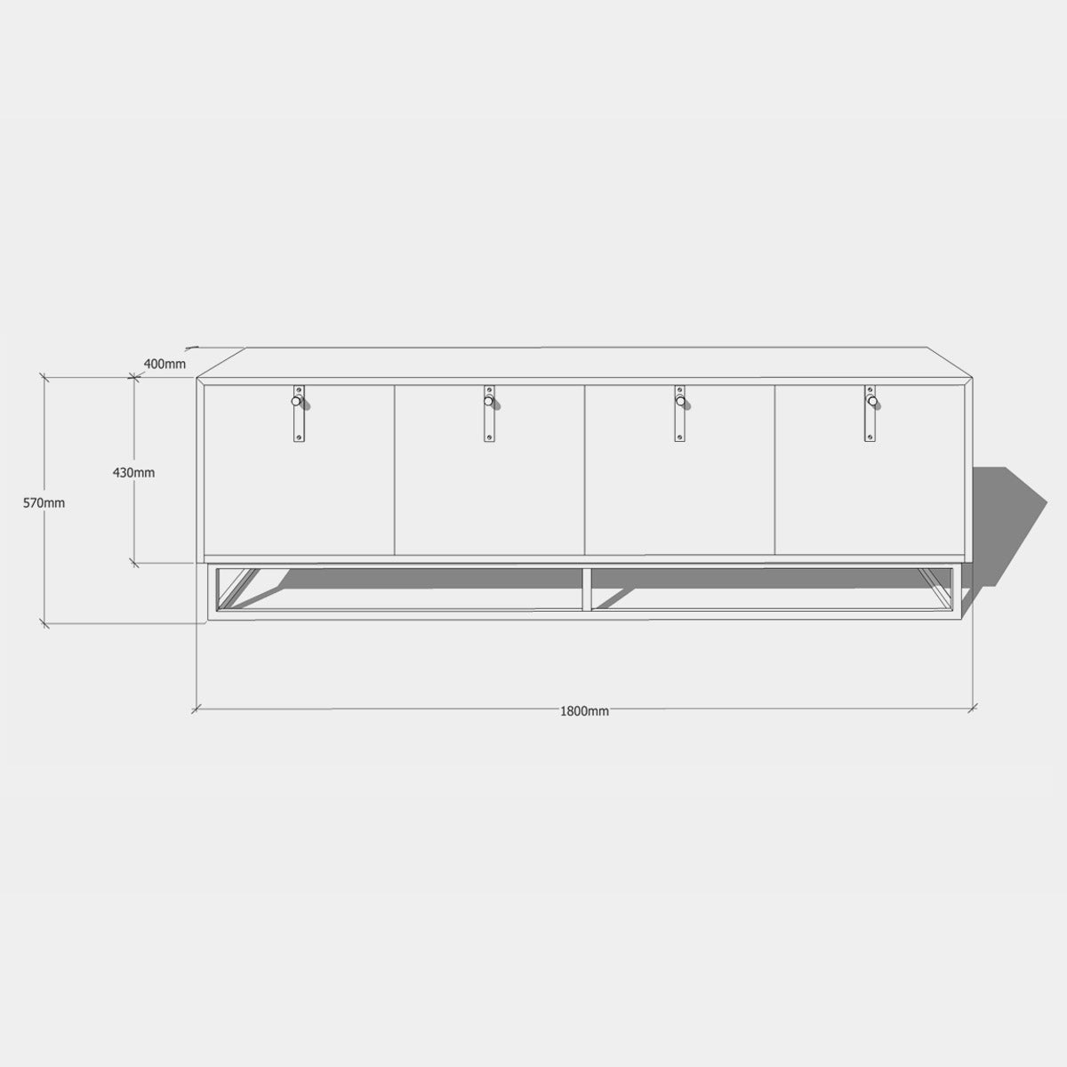 An image of the Ash Media Unit, Nea product available from Koda Studios