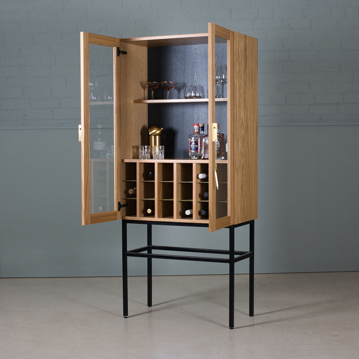 An image of the Oak Drinks Cabinet product available from Koda Studios