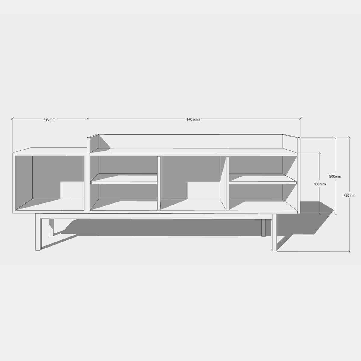 An image of the Walnut Media Unit, Inka product available from Koda Studios
