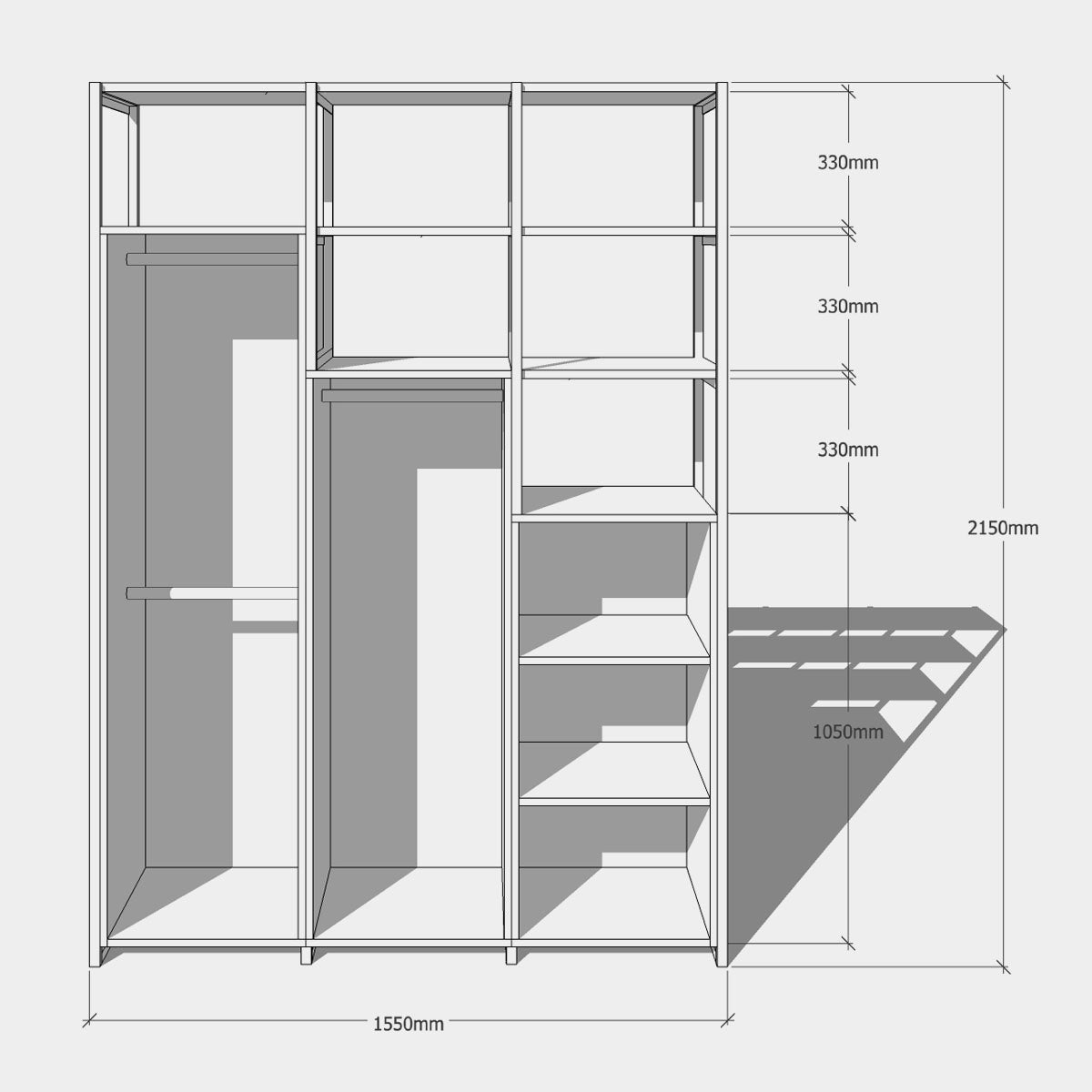 An image of the Wardrobe, Altra product available from Koda Studios