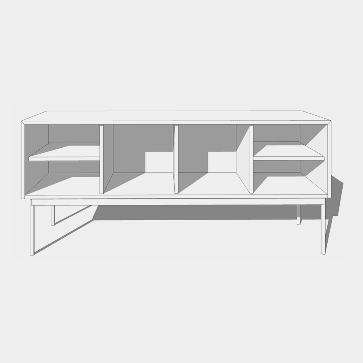 An image of the Walnut Media Unit, Nero product available from Koda Studios