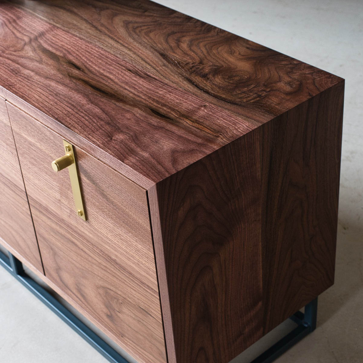 An image of the Walnut Media Cabinet, Aeris product available from Koda Studios