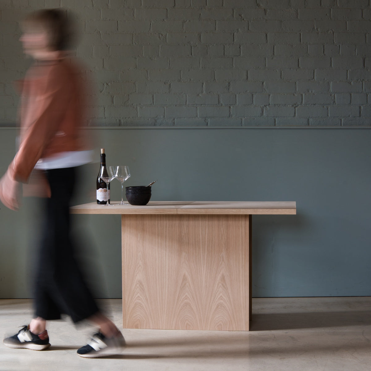 Solid oak extending dining table, Arlo – handmade by KODA Studios
