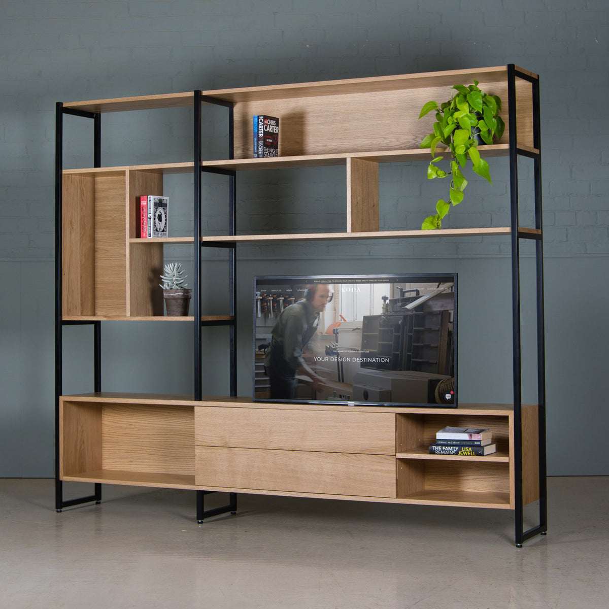 Storage Shelving, FICO - Oak Shelving Unit | KODA Studios