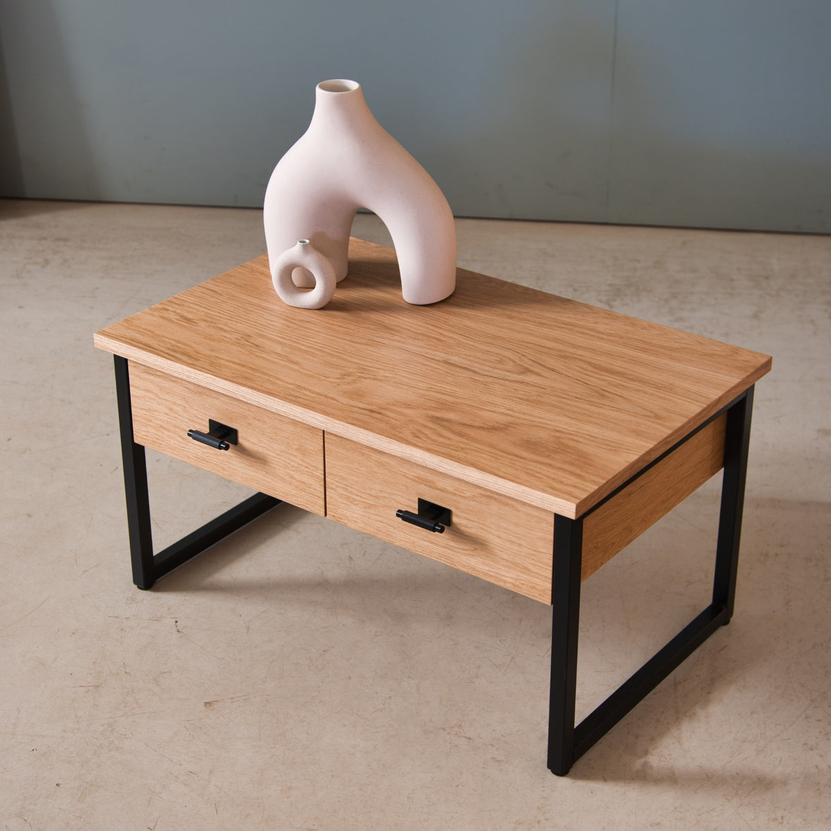 Oak Coffee Table with Drawers, Tove