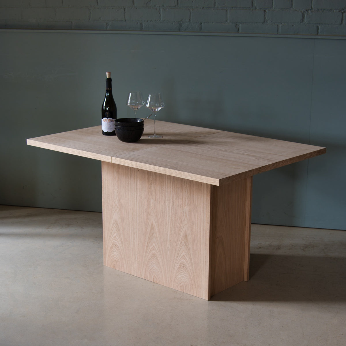 Solid oak extending dining table, Arlo – handmade by KODA Studios