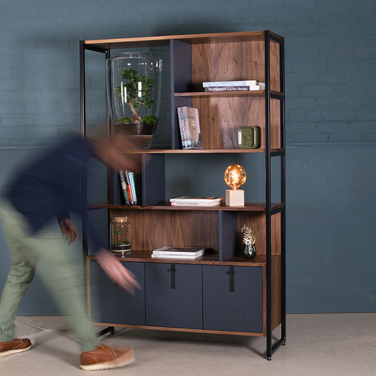 An image of the Walnut Bookcase, Hague product available from Koda Studios