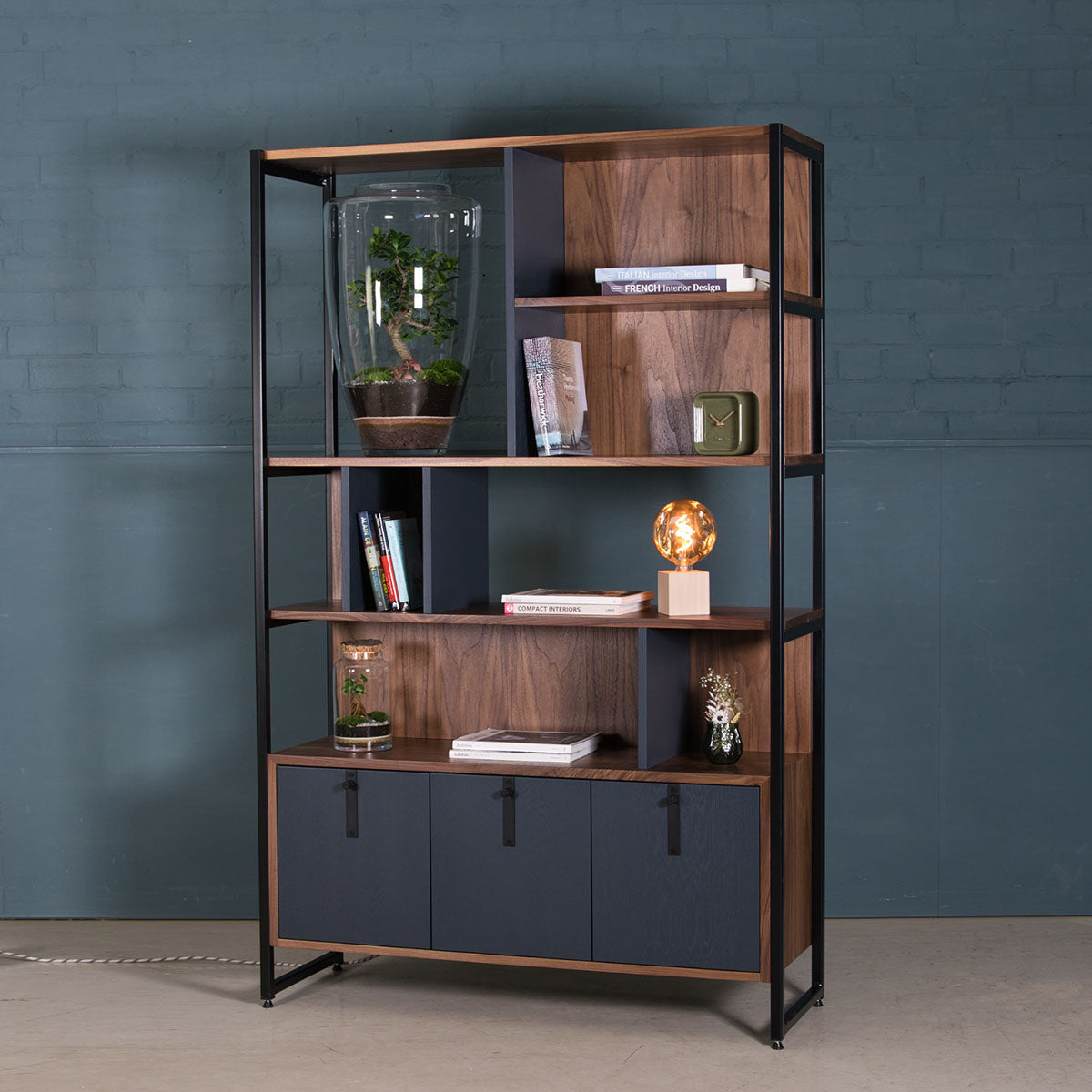 An image of the Walnut Bookcase, Hague product available from Koda Studios
