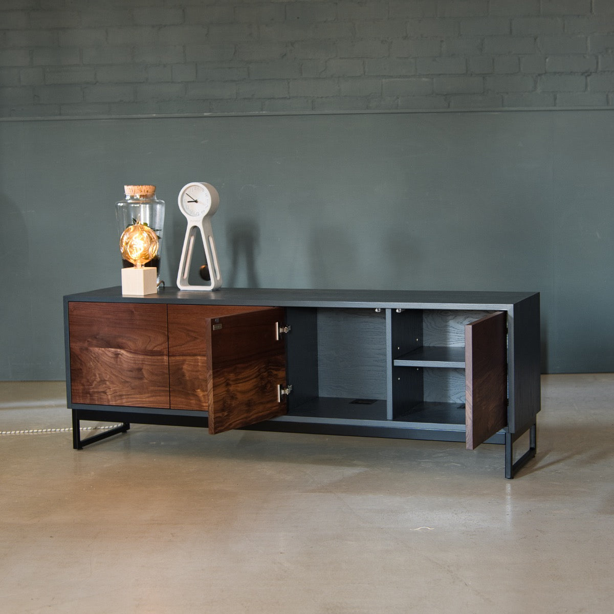 An image of the Walnut Media Unit, Ari product available from Koda Studios