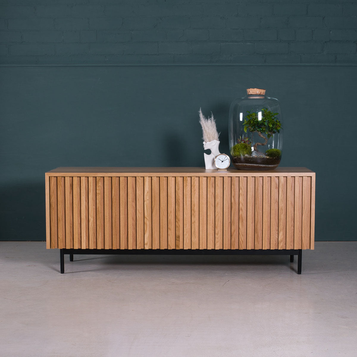 An image of the Fluted Oak Cabinet product available from Koda Studios