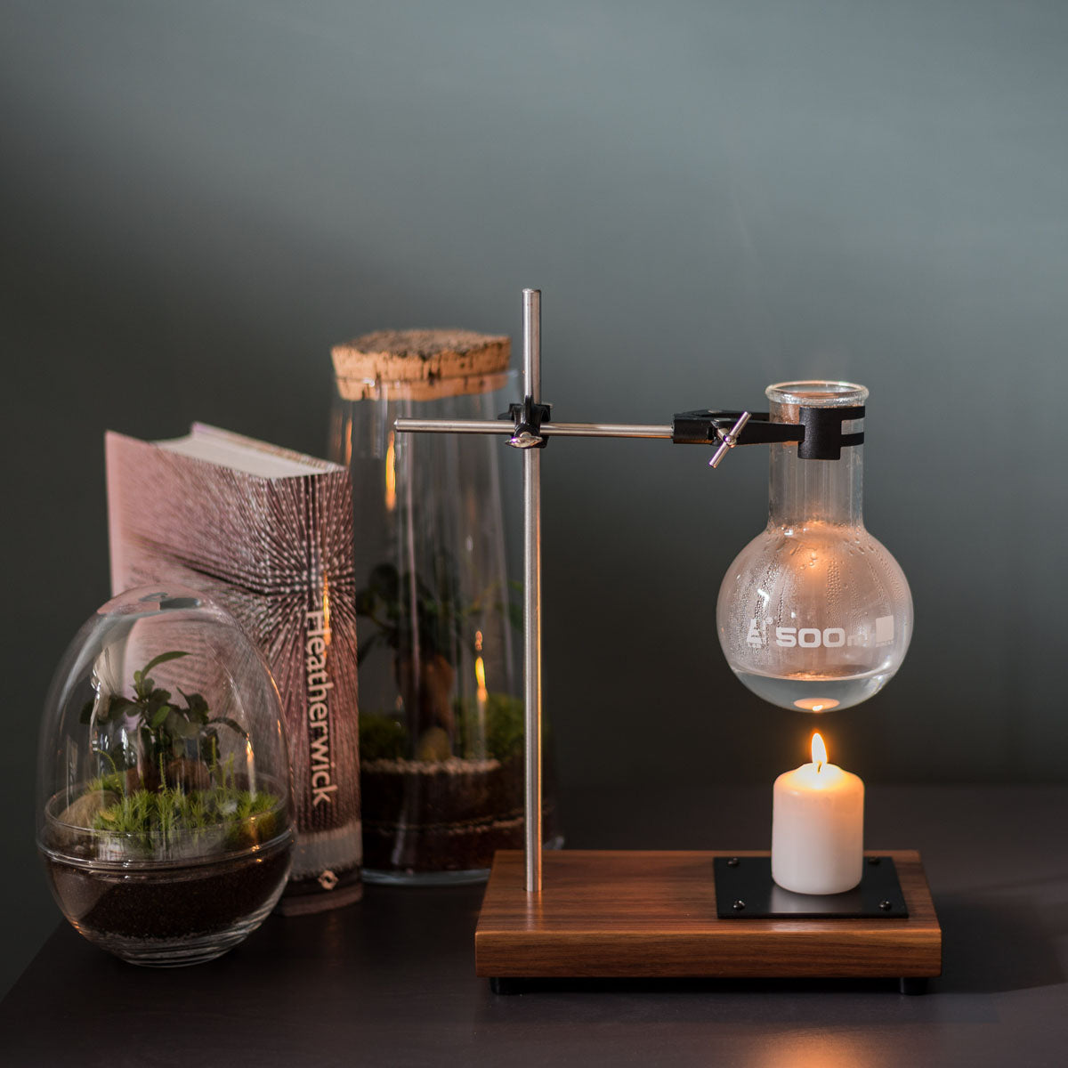 An image of the Essential Oil Burner, Walnut product available from Koda Studios