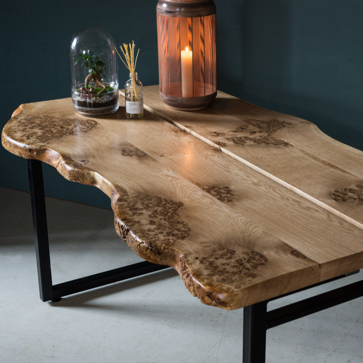 An image of the Live Edge Oak Table, Opia product available from Koda Studios