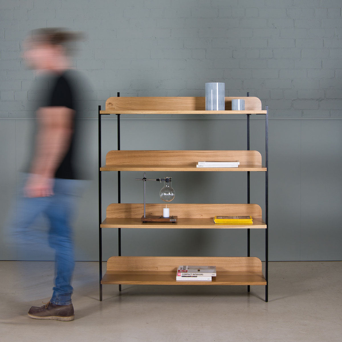 An image of the Oak Bookcase, Sia product available from Koda Studios