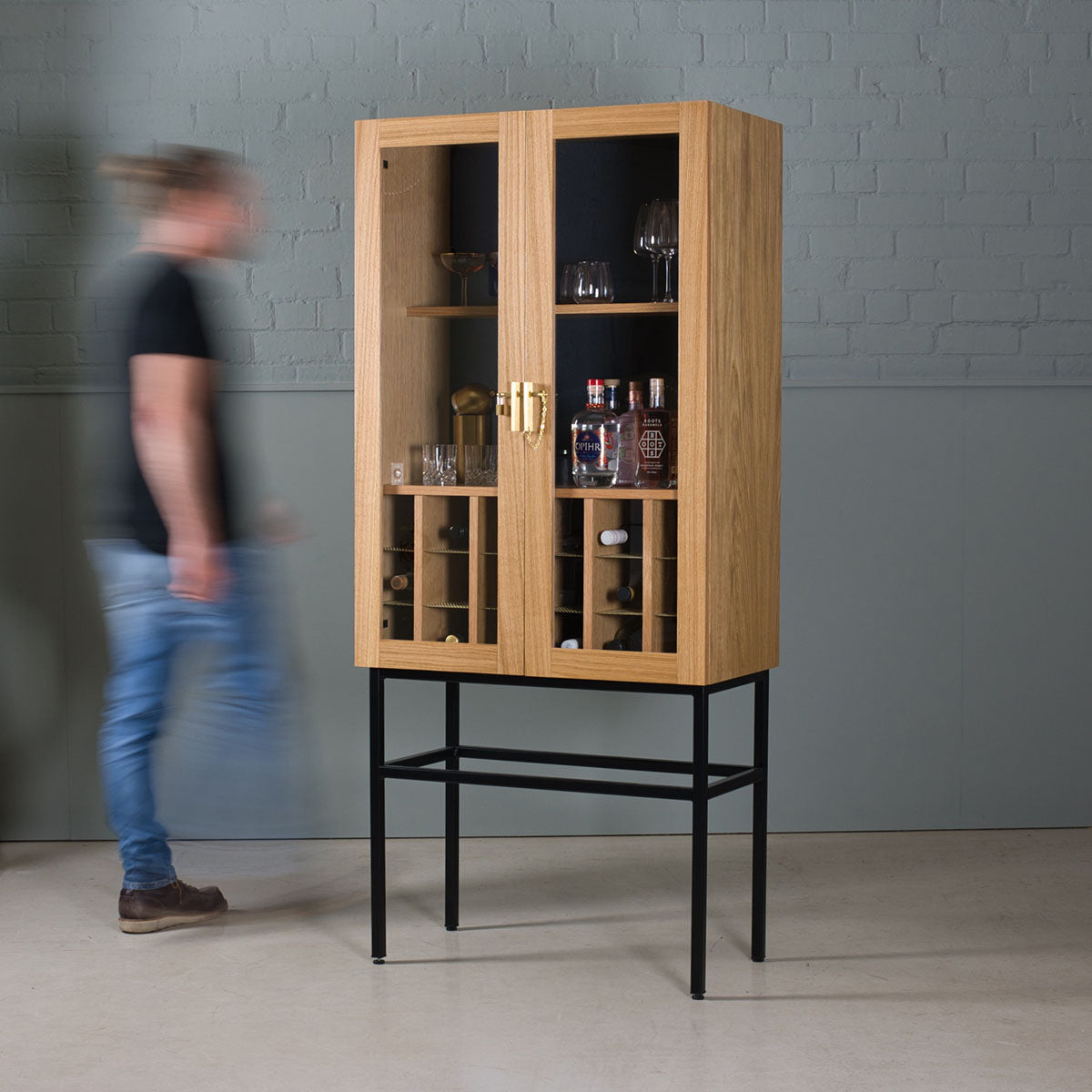 An image of the Oak Drinks Cabinet product available from Koda Studios