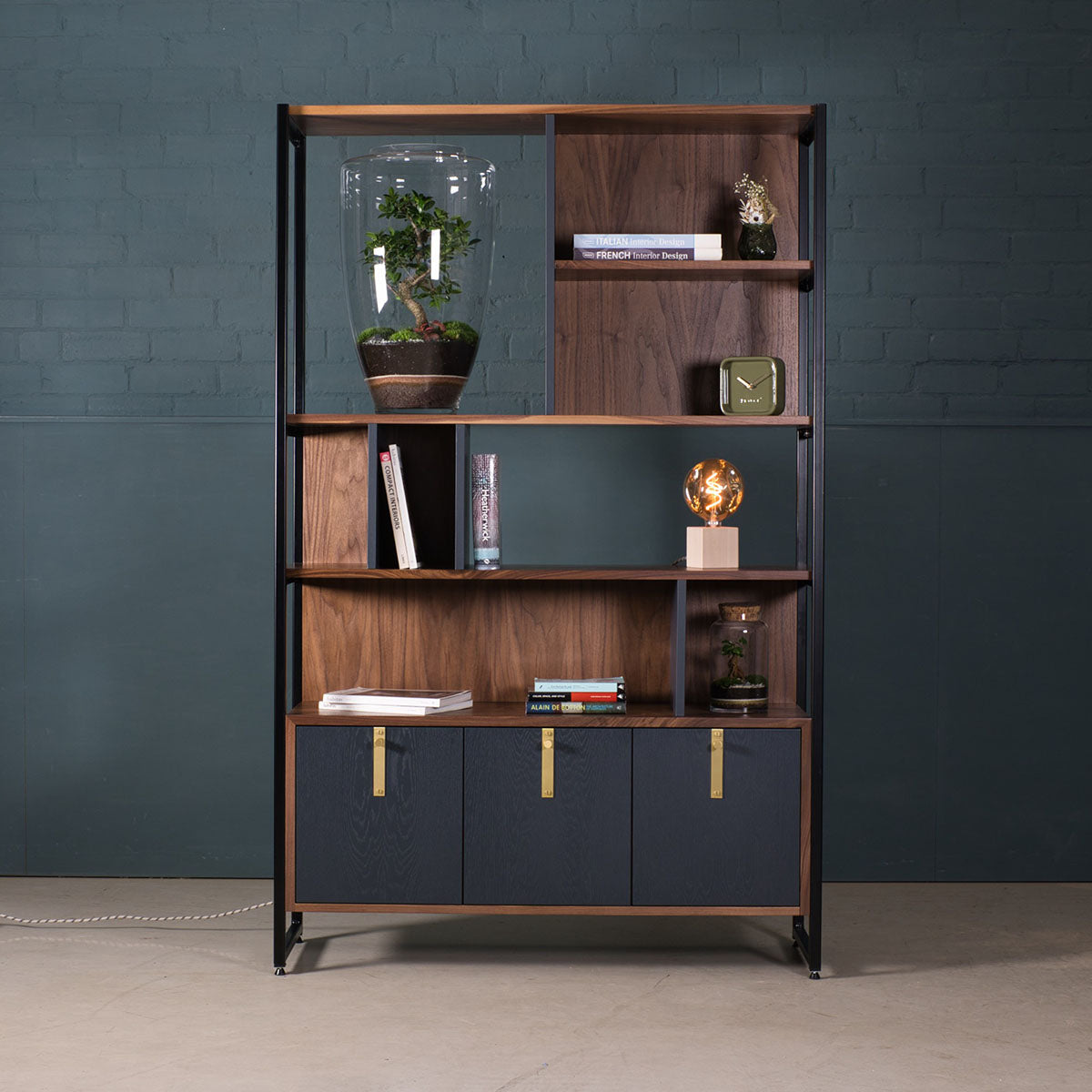 An image of the Walnut Bookcase, Hague product available from Koda Studios